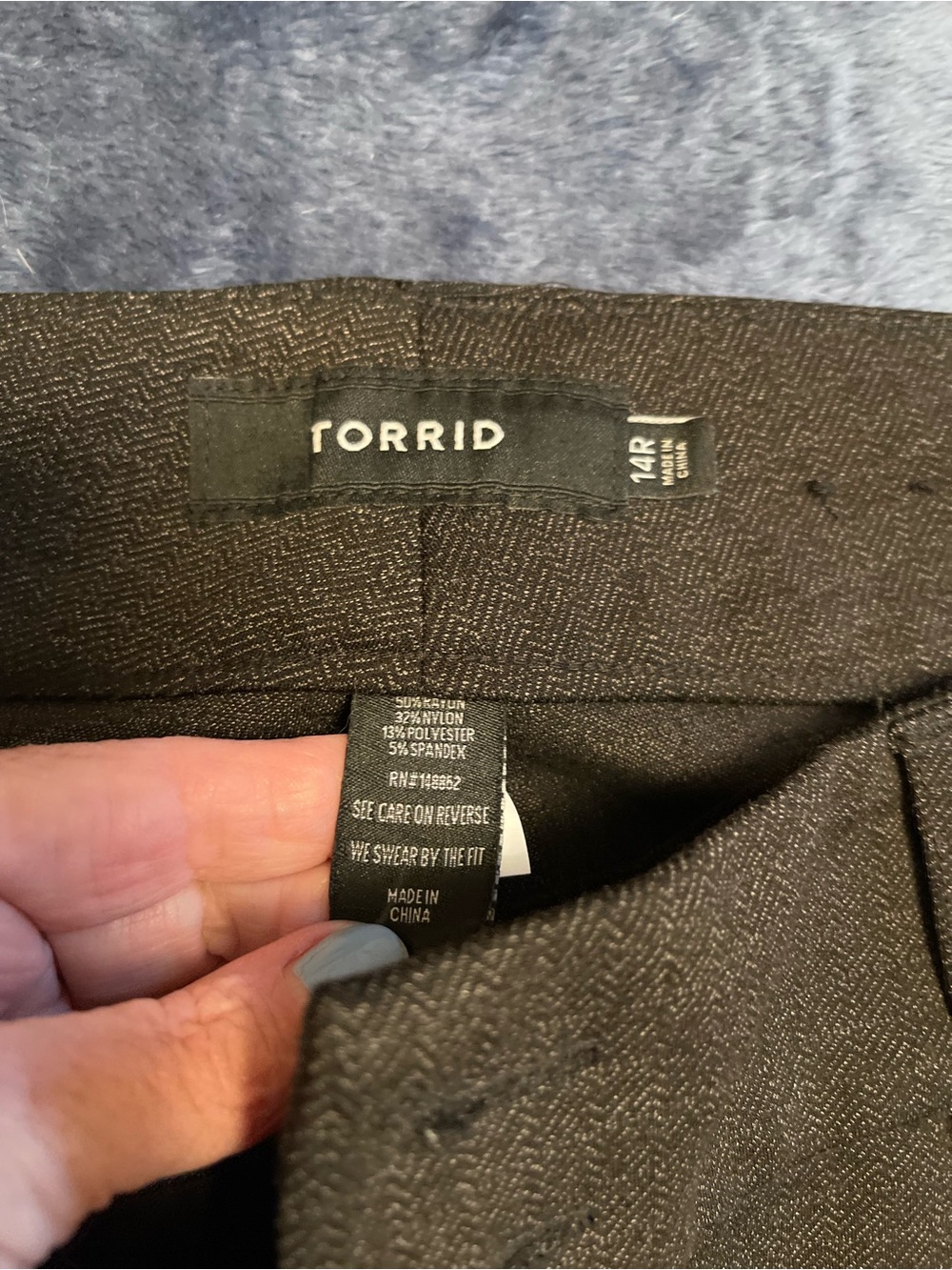 Torrid Black Herringbone Knit Trousers - Classic Workwear